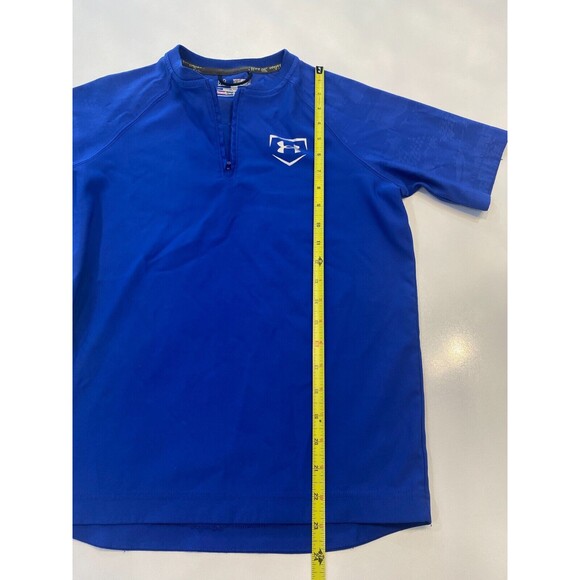 Under Armour Youth Medium Blue Athletic Baseball Warm Up Shirt - Picture 5 of 7